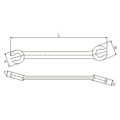 LICOTA AWT-NUM0004 Ключ разрезной 7/16" x 1/2"