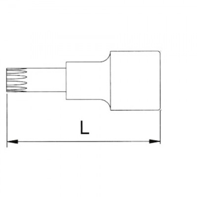 LICOTA H4RM08 Головка торцевая с вставкой spline 1/2" M8 L=55мм LICOTA H4RM08 Головка торцевая с вставкой spline 1/2" M8 L=55мм