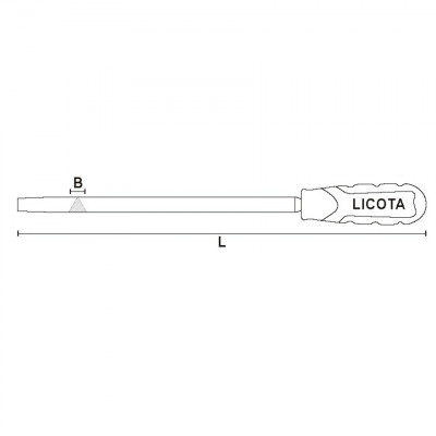 LICOTA RFD210 Напильник треугольный личной №2, 250 мм, с рукояткой LICOTA RFD210 Напильник треугольный личной №2, 250 мм, с рукояткой